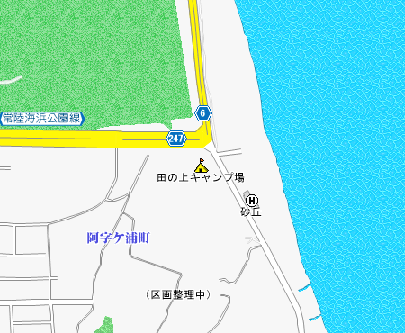 田の上キャンプ場 オートキャンプ場マップ ソニー損保 Mapple