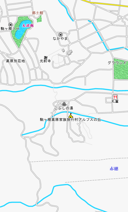 駒ヶ根高原家族旅行村アルプスの丘 オートキャンプ場マップ ソニー損保 Mapple