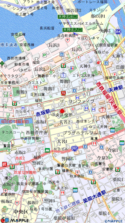福岡市中央区を地図から賃貸 マンション アパートのお部屋探しなら 株式会社不動産のデパートひろた