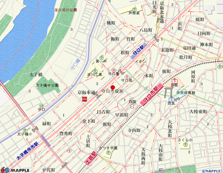 守口市を地図から賃貸 マンション アパートのお部屋探しなら ワントップハウス ワントップハウス京橋店